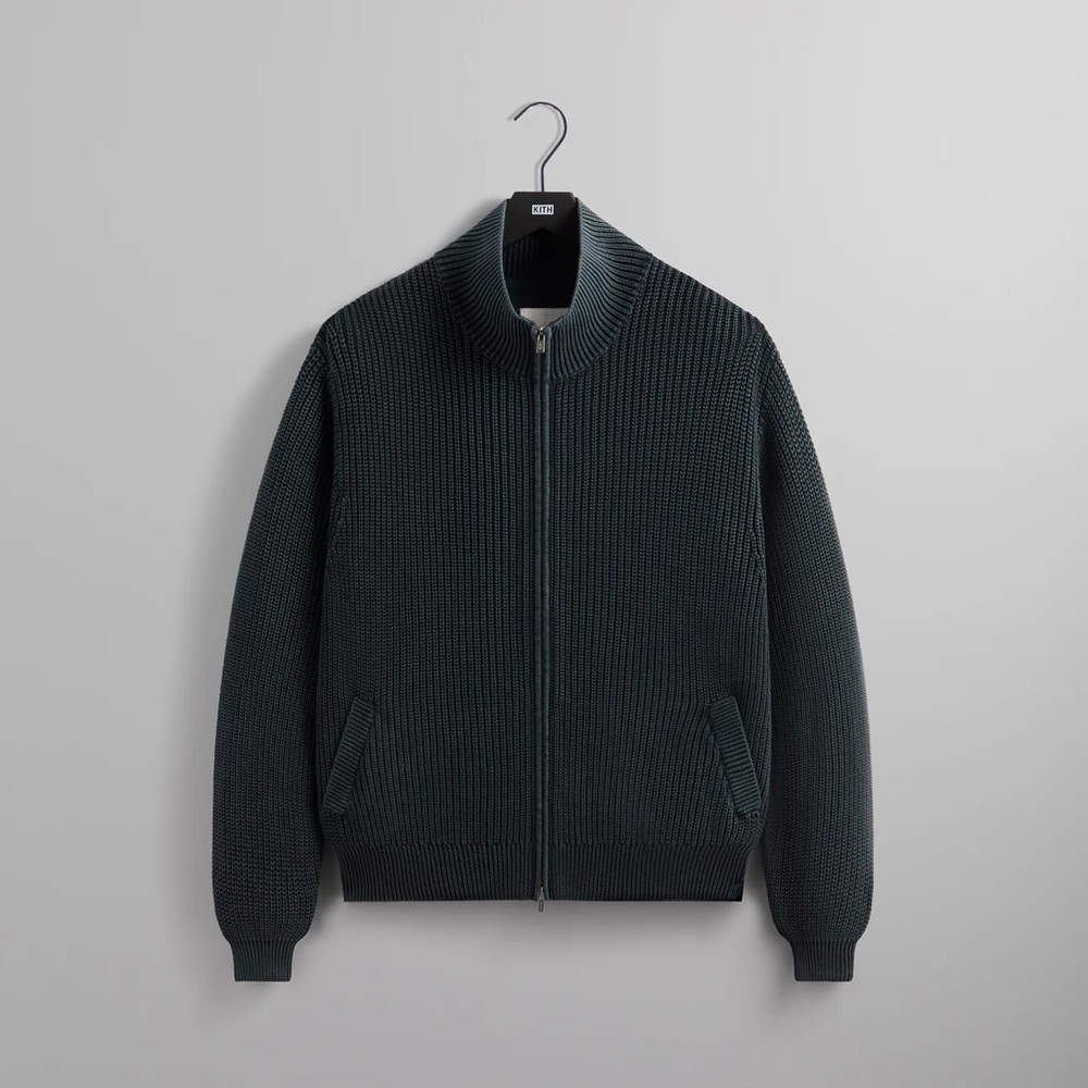 NWT Kith Men’s Rib Knit Zip Up Sweater